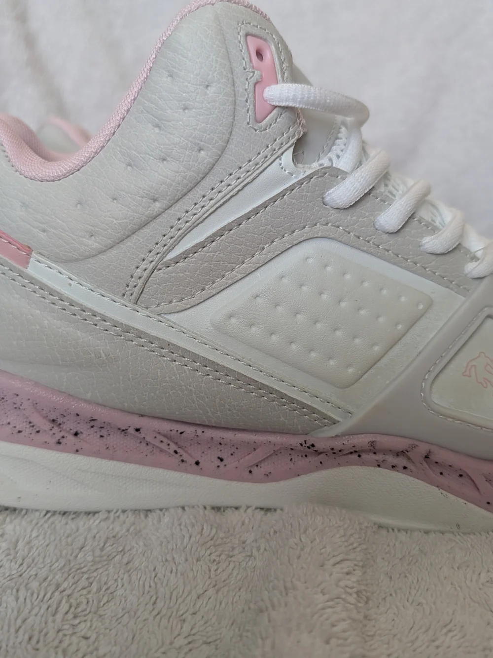 AND1 Kids High-Top Sneakers in White and Light Pink